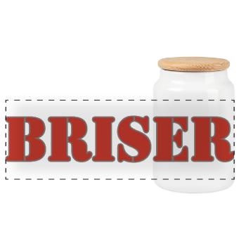 break - Panoramic Cookie Jar with Wooden Lid - white - Front