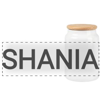 SHANIA mane - Panoramic Cookie Jar with Wooden Lid - white - Front