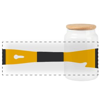 Association des apiculteurs à ciseaux Ruche Outil - Boîte à biscuits avec couvercle en bois - blanc - Devant