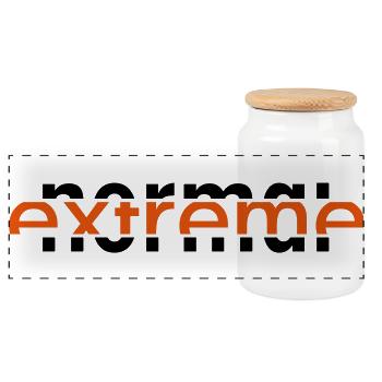 Normal-Extreme - Panorama Keksdose mit Holzdeckel - Weiß - Vorne