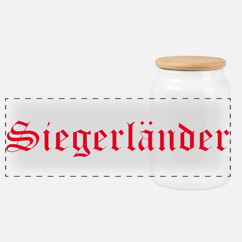 Siegerländer - Panorama Keksdose mit Holzdeckel - Weiß