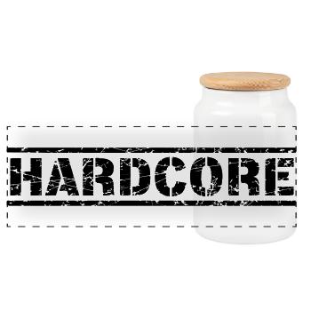 Hardcore - Panorama Keksdose mit Holzdeckel - Weiß - Vorne