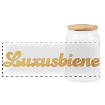 Devis exclusif de luxe Bee Gold Princess Deluxe - Boîte à biscuits avec couvercle en bois - blanc - Devant