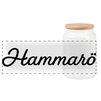 Hammarö black - Panoramic Cookie Jar with Wooden Lid - white - Front