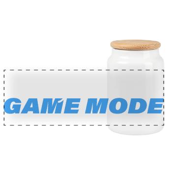 ALWAYS IN GAME MODE - Panorama Keksdose mit Holzdeckel - Weiß - Vorne