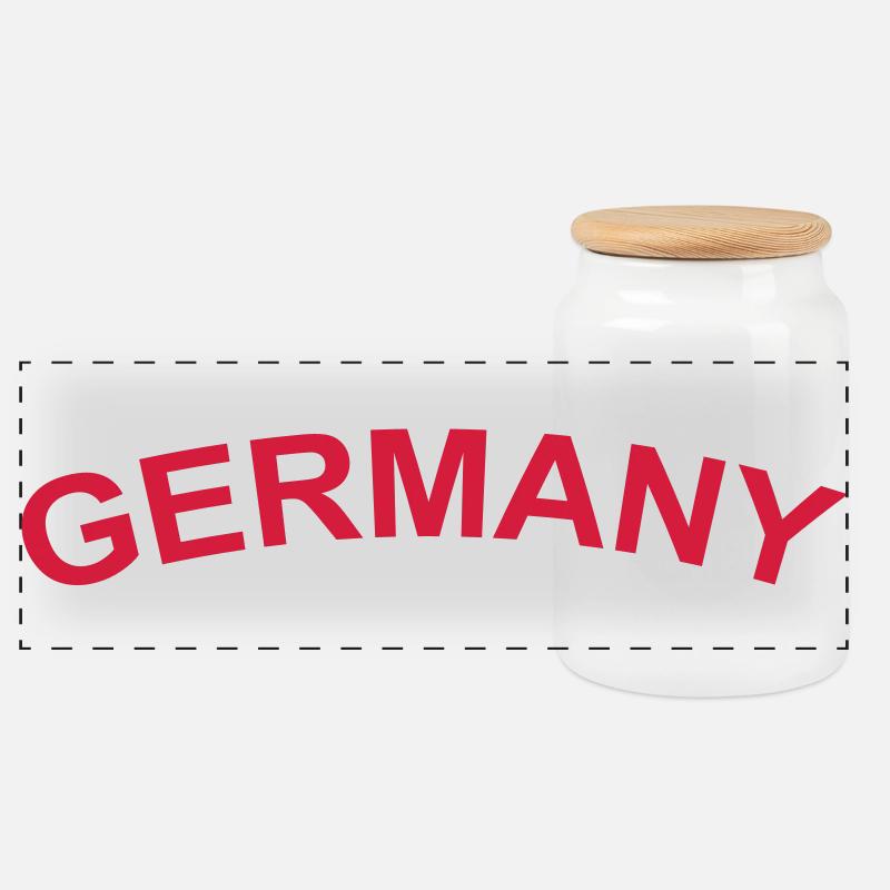 Germany - Panorama Keksdose mit Holzdeckel - Weiß
