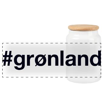 Hashtag Groenland Groenland - Boîte à biscuits avec couvercle en bois - blanc - Devant