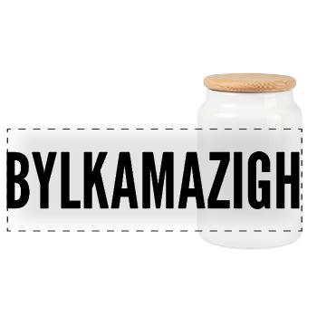 BYLKAMAZIGH - Boîte à biscuits avec couvercle en bois - blanc - Devant