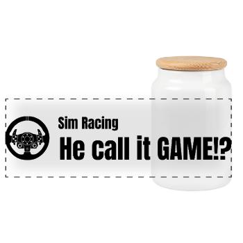 He call it Game V2 - Panorama Keksdose mit Holzdeckel - Weiß - Vorne