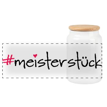 meisterstück - Panorama Keksdose mit Holzdeckel - Weiß - Vorne