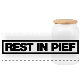 REPOS À PIEF (R.I.P.) - Boîte à biscuits avec couvercle en bois - blanc - Devant