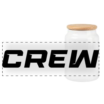 crew - Panoramic Cookie Jar with Wooden Lid - white - Front