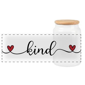 kind - Panorama Keksdose mit Holzdeckel - Weiß - Vorne