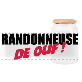 Randonneuse de ouf ! - Boîte à biscuits avec couvercle en bois - blanc - Devant