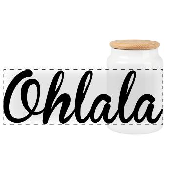 Ohlala / France / Paris / Mode / French / Luxe - Boîte à biscuits avec couvercle en bois - blanc - Devant