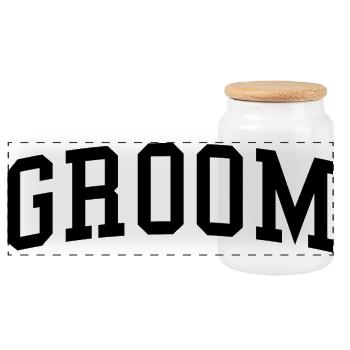 Marié Cool Assorti Couple Fête de mariage Mariage - Boîte à biscuits avec couvercle en bois - blanc - Devant