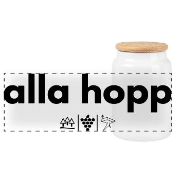 alla hopp - Panorama Keksdose mit Holzdeckel - Weiß - Vorne