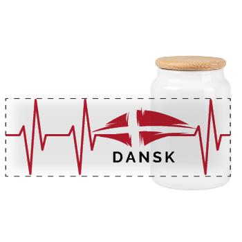 impulsion dansk heartbeat danemark illustration icône - Boîte à biscuits avec couvercle en bois - blanc - Devant