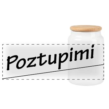 poztupimi - Panoramic Cookie Jar with Wooden Lid - white - Front