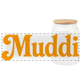 Muddi - Panoramic Cookie Jar with Wooden Lid - white - Front