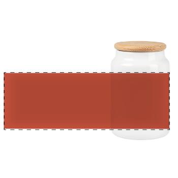 Abstract Earth Tones Pattern - Panoramic Cookie Jar with Wooden Lid - white - Front