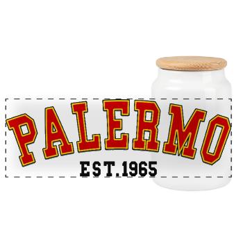 Palermo Est.1965 - Panorama Keksdose mit Holzdeckel - Weiß - Vorne