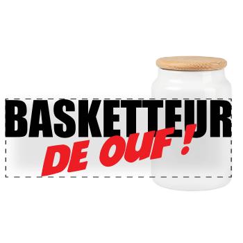 Basketball player of the world – fun passion sport performance - Panoramic Cookie Jar with Wooden Lid - white - Front