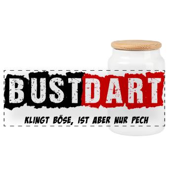 Fléchettes, fléchettes, fléchettes bustes - Boîte à biscuits avec couvercle en bois - blanc - Devant