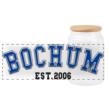 Bochum Fondé en 2006 - Boîte à biscuits avec couvercle en bois - blanc - Devant