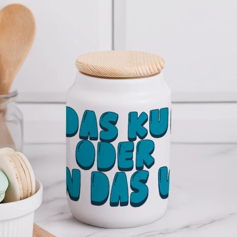 ist das Kunst oder kann das weg? Panorama Keksdose mit Holzdeckel
