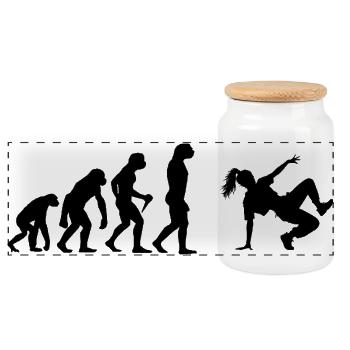 Hip-Hop-Tanz Geschenkidee für die Hip-Hop-Tänzerin - Panorama Keksdose mit Holzdeckel - Weiß - Vorne