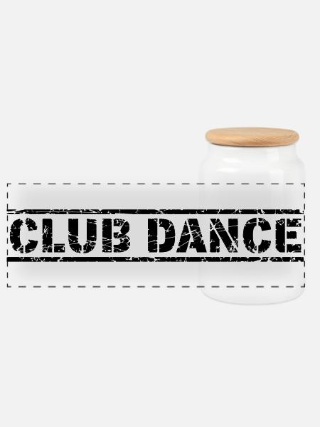 Club Dance - Panorama Keksdose mit Holzdeckel - Weiß