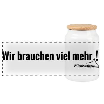 Mehr_Minimalismus - Panorama Keksdose mit Holzdeckel - Weiß - Vorne