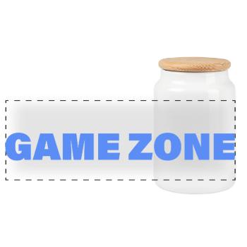 GAME ZONE - Panorama Keksdose mit Holzdeckel - Weiß - Vorne