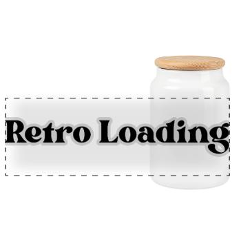 Retro Loading - Panorama Keksdose mit Holzdeckel - Weiß - Vorne