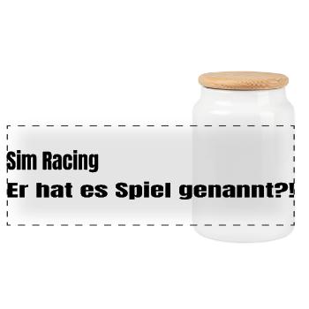 Er hat es Spiel genannt - Panorama Keksdose mit Holzdeckel - Weiß - Vorne