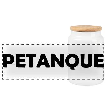 Pétanque ! - Boîte à biscuits avec couvercle en bois - blanc - Devant