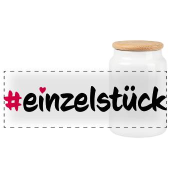 Einzelstück - Panorama Keksdose mit Holzdeckel - Weiß - Vorne