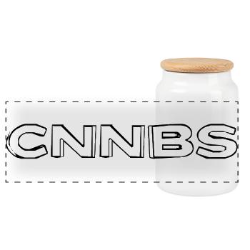 CNNBS Black by Falsches Design - Panorama Keksdose mit Holzdeckel - Weiß - Vorne