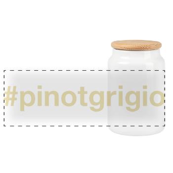 PINOT GRIGIO - Weißwein - Wein - Sommelier - Panorama Keksdose mit Holzdeckel - Weiß - Vorne
