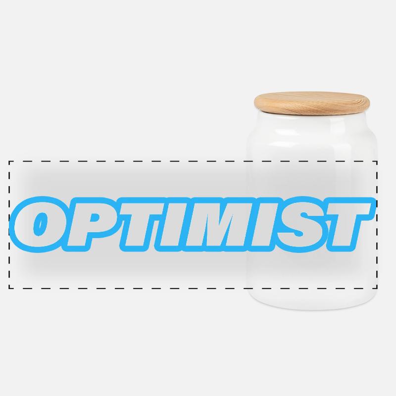 OPTIMIST - Panorama Keksdose mit Holzdeckel - Weiß