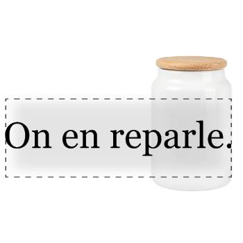 T-shirt “On en reparle” – humour bureau ironique - Boîte à biscuits avec couvercle en bois - blanc - Devant