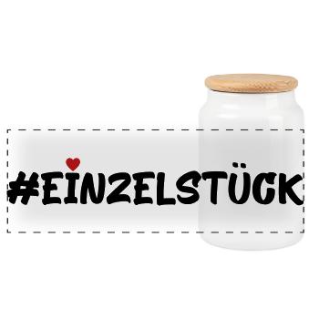 Einzelstück - Panorama Keksdose mit Holzdeckel - Weiß - Vorne