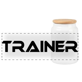 coach - Panoramic Cookie Jar with Wooden Lid - white - Front