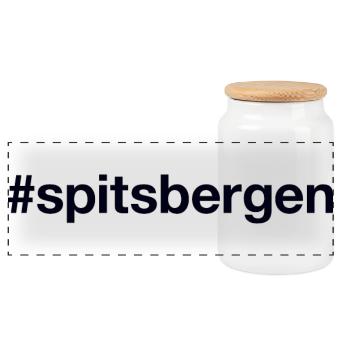 SPITSBERGEN Norway Norge Norwegen - Panoramic Cookie Jar with Wooden Lid - white - Front