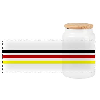 Drapeau de l’Allemagne - Boîte à biscuits avec couvercle en bois - blanc - Devant