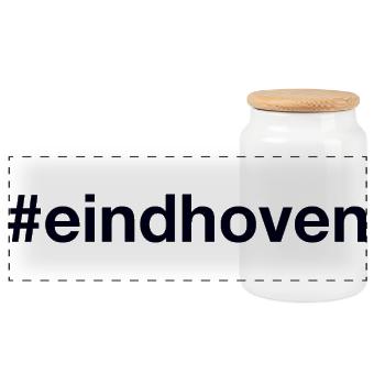 EINDHOVEN Hashtag - Boîte à biscuits avec couvercle en bois - blanc - Devant
