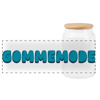 Gommemode - Panorama Keksdose mit Holzdeckel - Weiß - Vorne