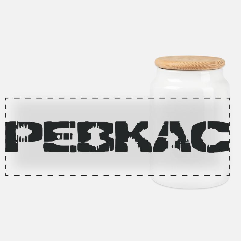 PEBKAC - Problem Exists Between Keyboard And Chair - Panorama Keksdose mit Holzdeckel - Weiß