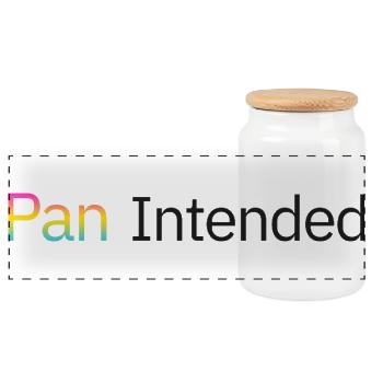 Pan prévu – un t-shirt pansexuel subtil de fierté - Boîte à biscuits avec couvercle en bois - blanc - Devant